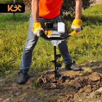 Thumbnail for Motoperforadora Ahoyadora A Gasolina Motor 2 Tiempos 52CC 2.5HP Con 3 Barrenas Broca de tierra Kingsman