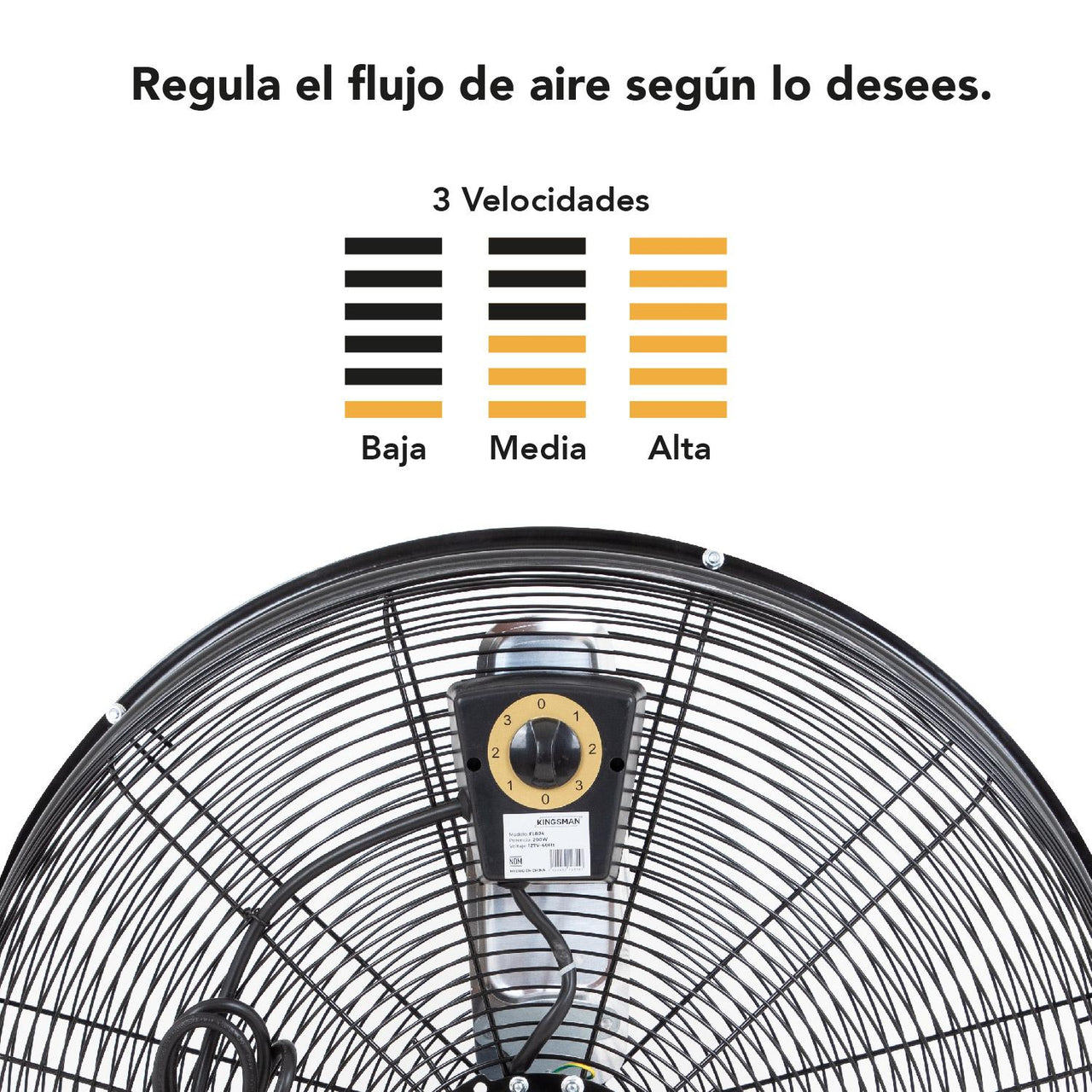 Ventilador De Piso Industrial 24 Pulgadas Aluminio Kingsman