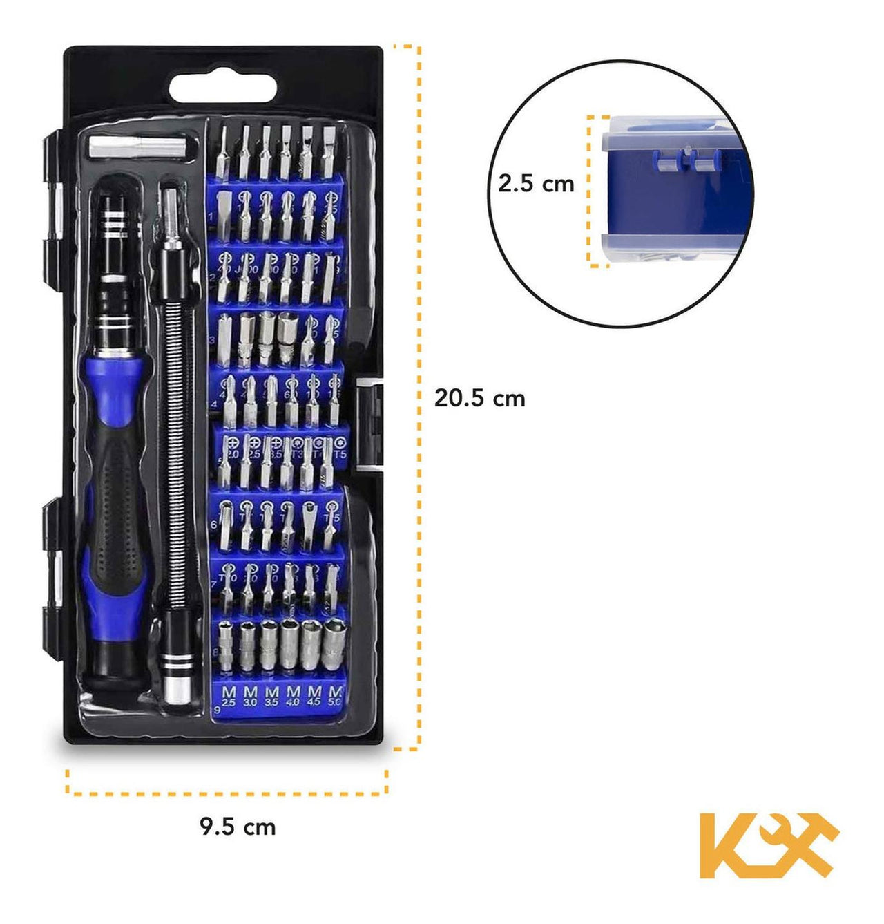 Desarmador Herramientas para Reparacion Celulares Y Equipos Juego 63 Piezas 300161 Kingsman