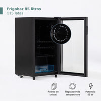 Thumbnail for Frigobar Enfriador De Bebidas Refrigerador 85 Litros con Luz