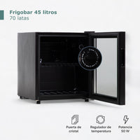 Thumbnail for Frigobar Enfriador De Bebidas Refrigerador 45 Litros Cristal