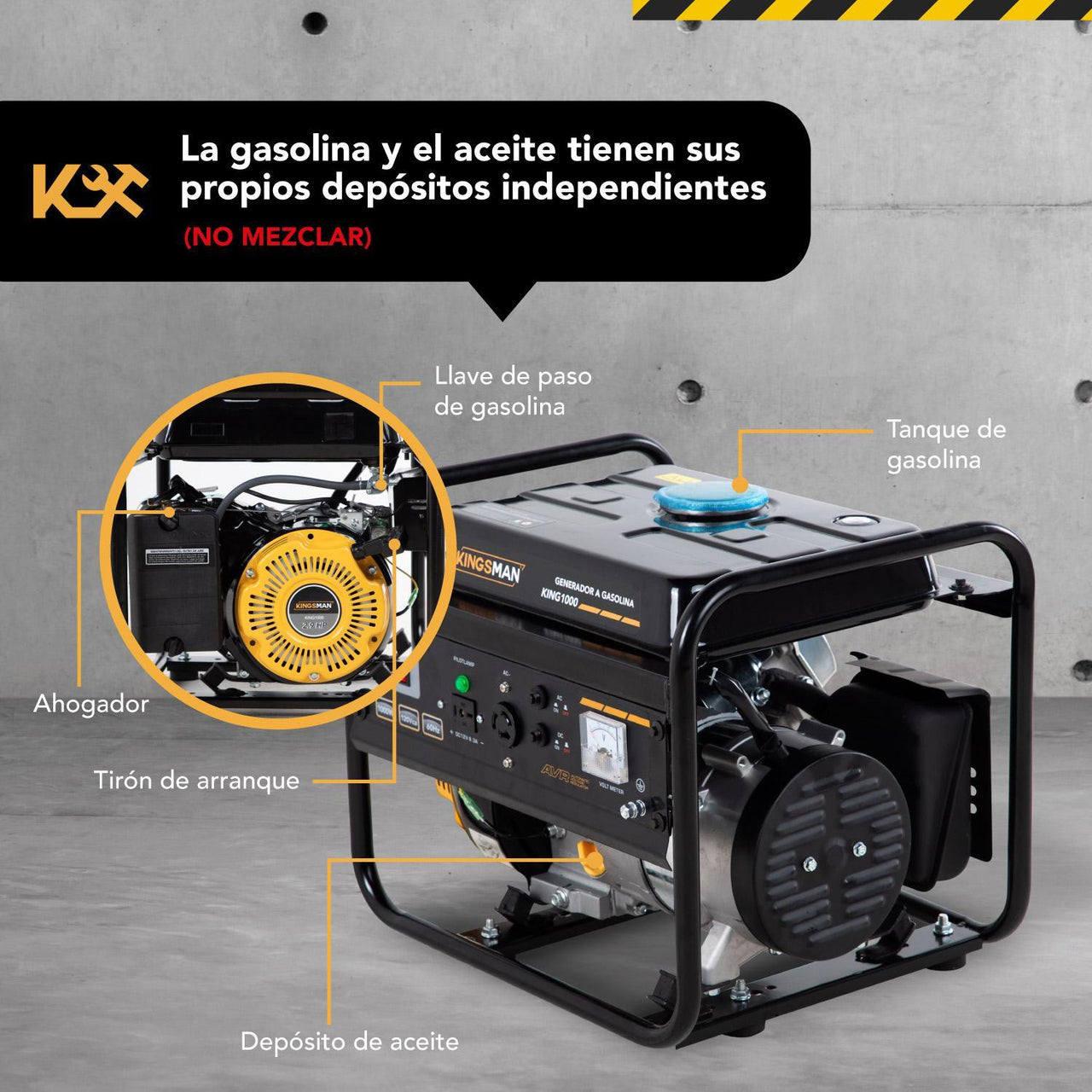 Generador Portatil A Gasolina 110v 2.9Hp Corriente Electrica