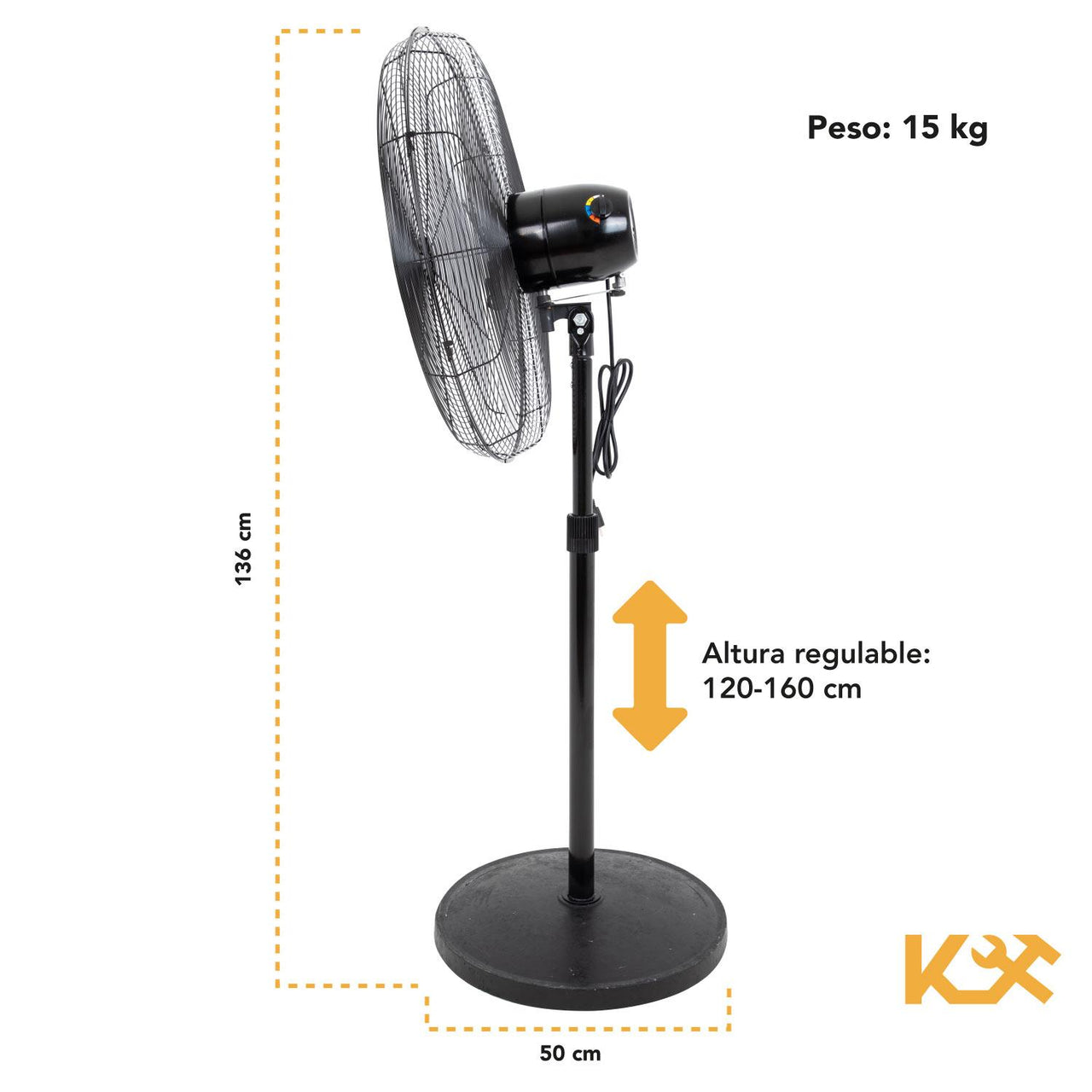 Ventilador Pedestal Industrial 30 Pulgadas De Pie Kingsman