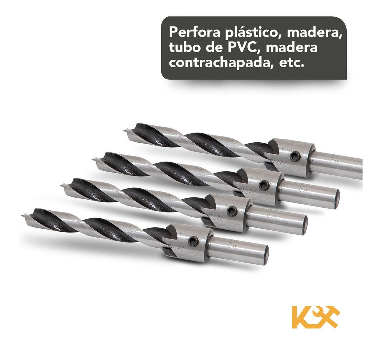 Broca Madera Con Avellanador Juego de 7 Piezas 1/8 a 3/8" 300150 Kingsman