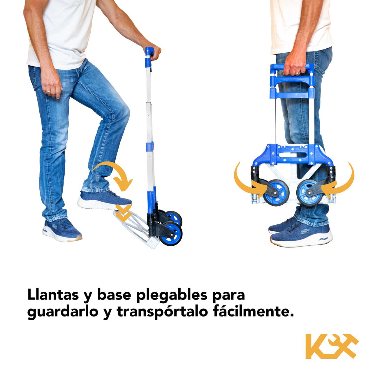 Diablito de Carga Extensible Carrito Plegable 100kg Kingsman