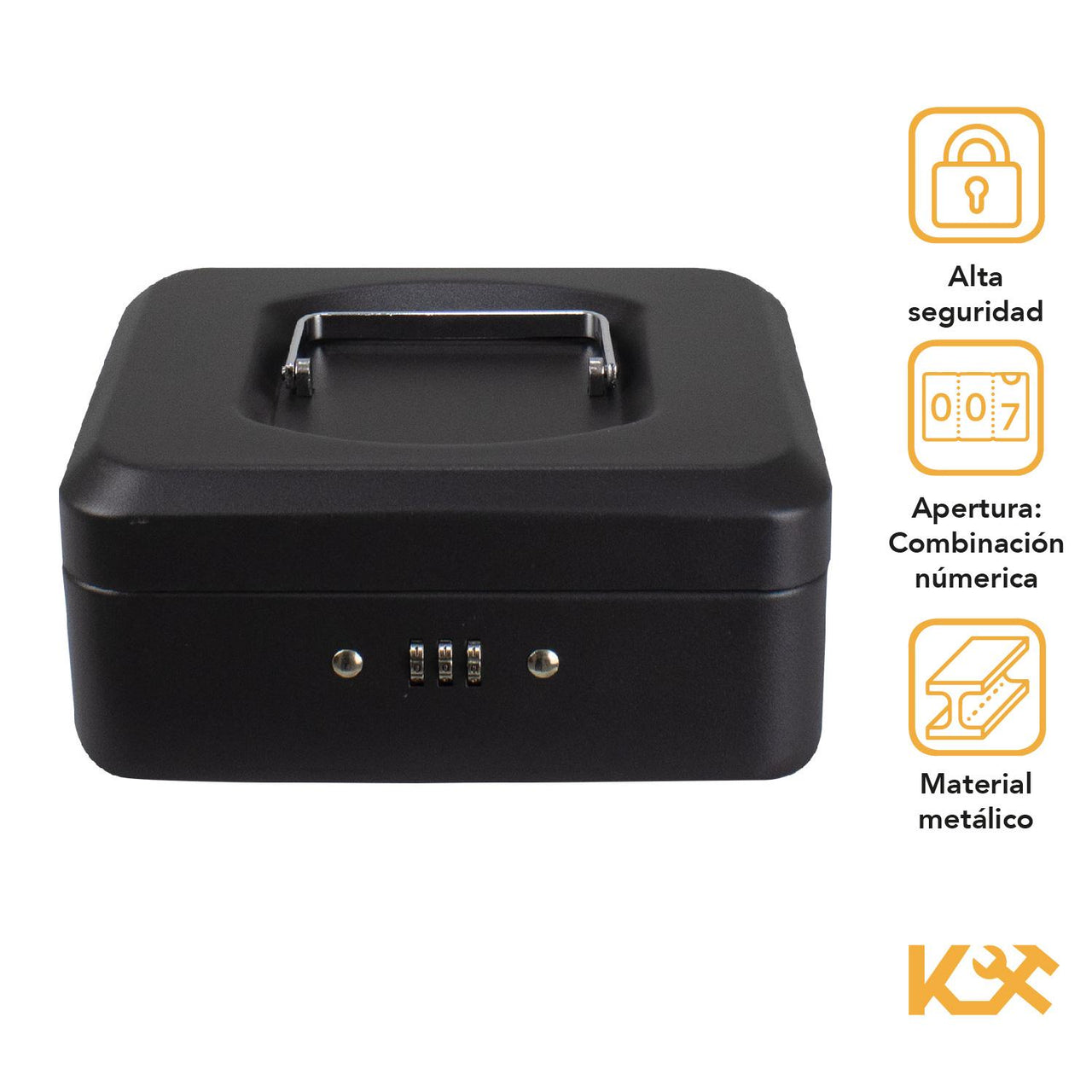 Caja Dinero de Combinación Negro 20 x 16 x 9 cm Ts0037 Kingsman300285
