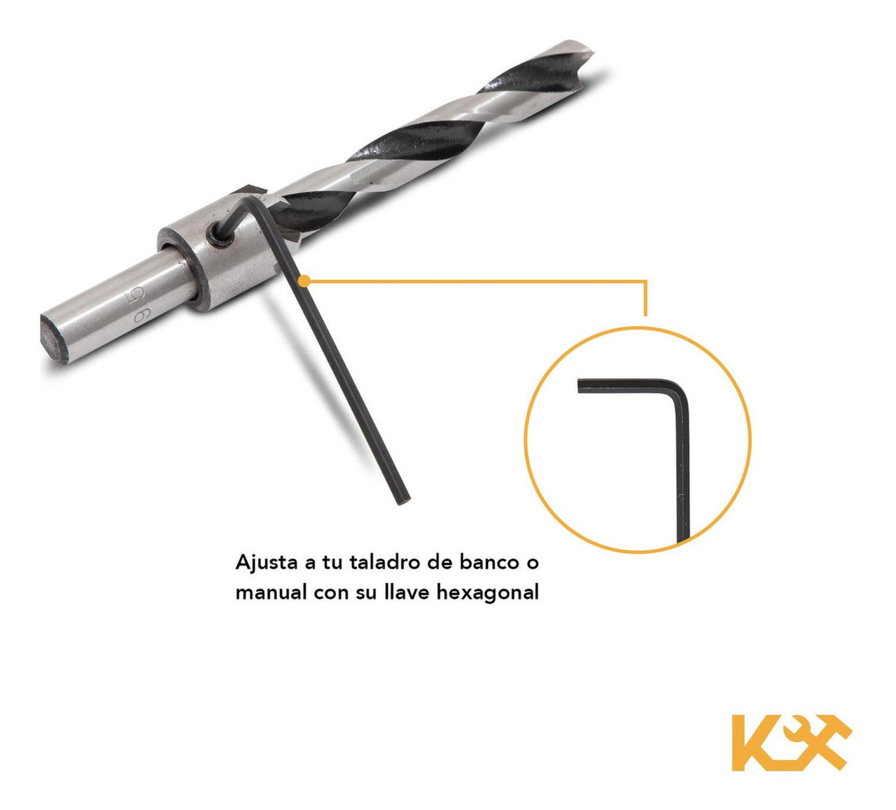 Broca Madera Con Avellanador Juego de 7 Piezas 1/8 a 3/8" 300150 Kingsman