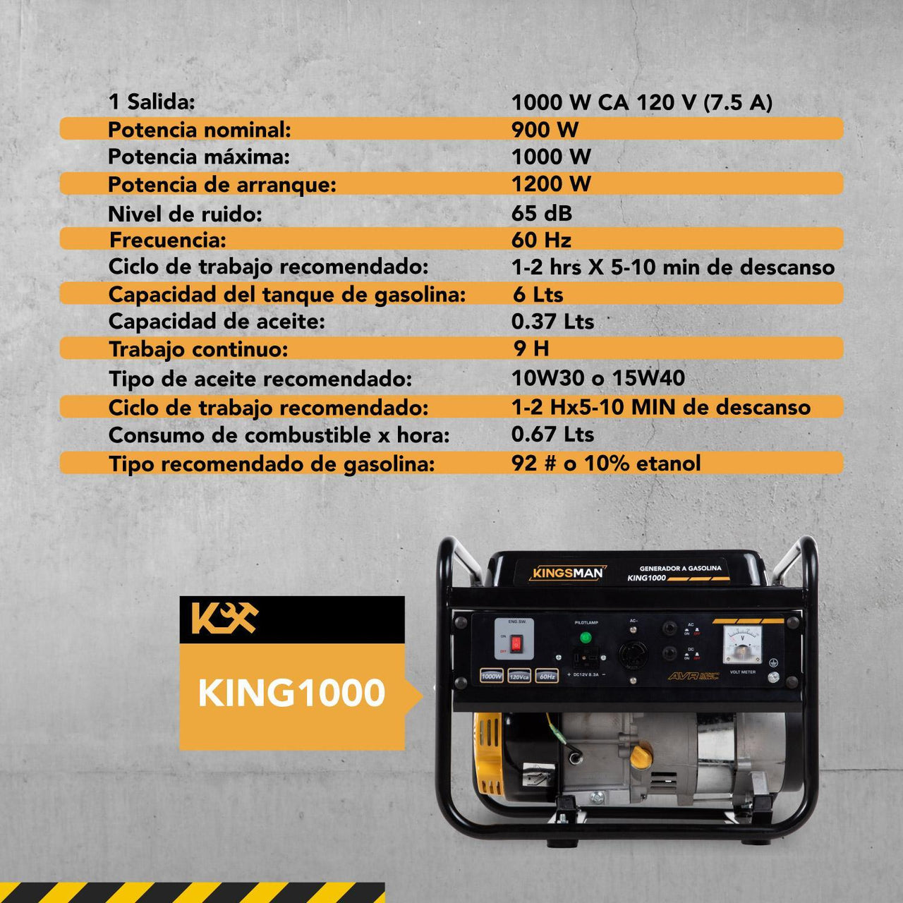 Generador Portatil A Gasolina 110v 2.9Hp Corriente Electrica