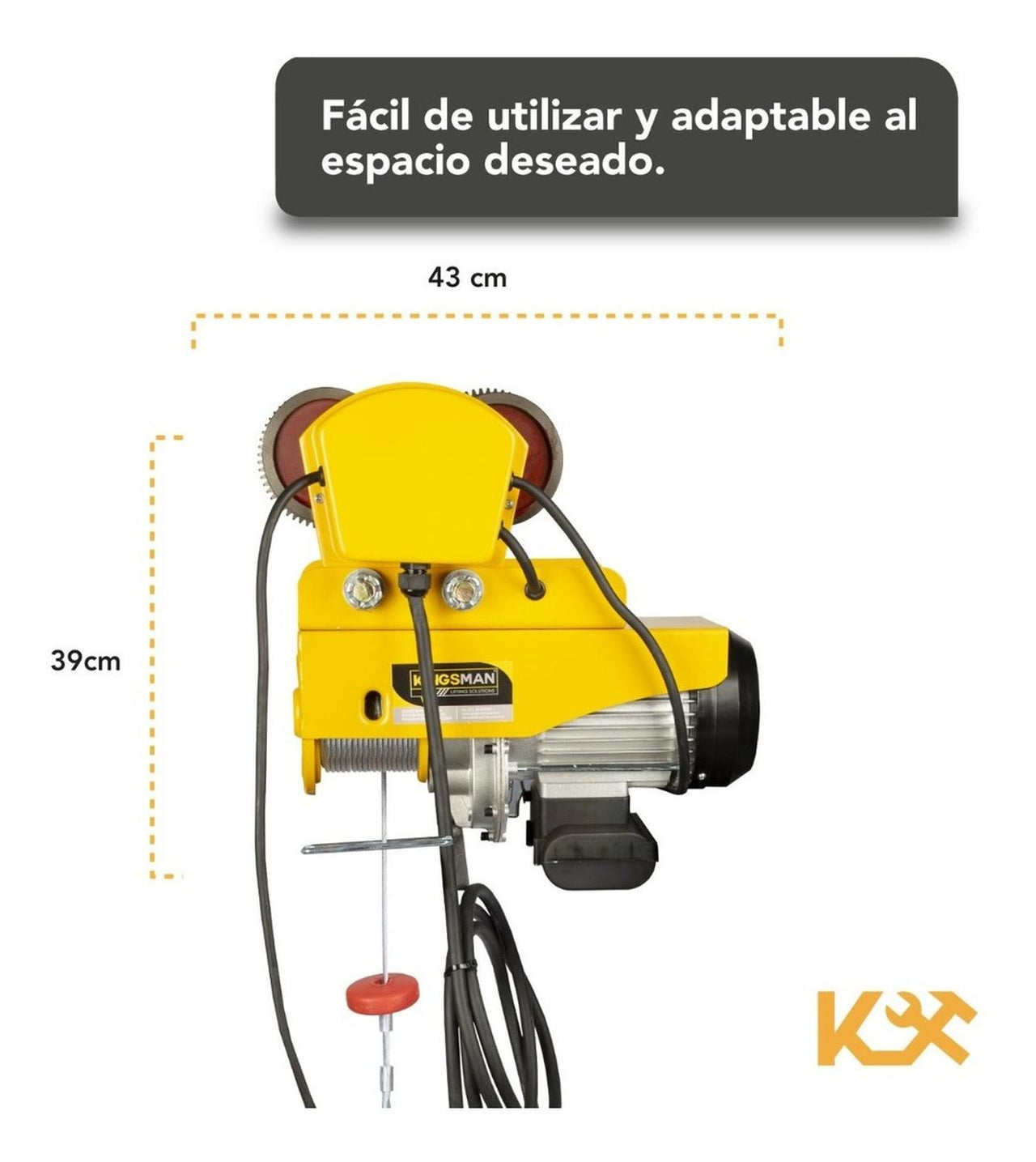 Polipasto Electrico 110v Y Trole 300 A 600 Kg 20m De Cable