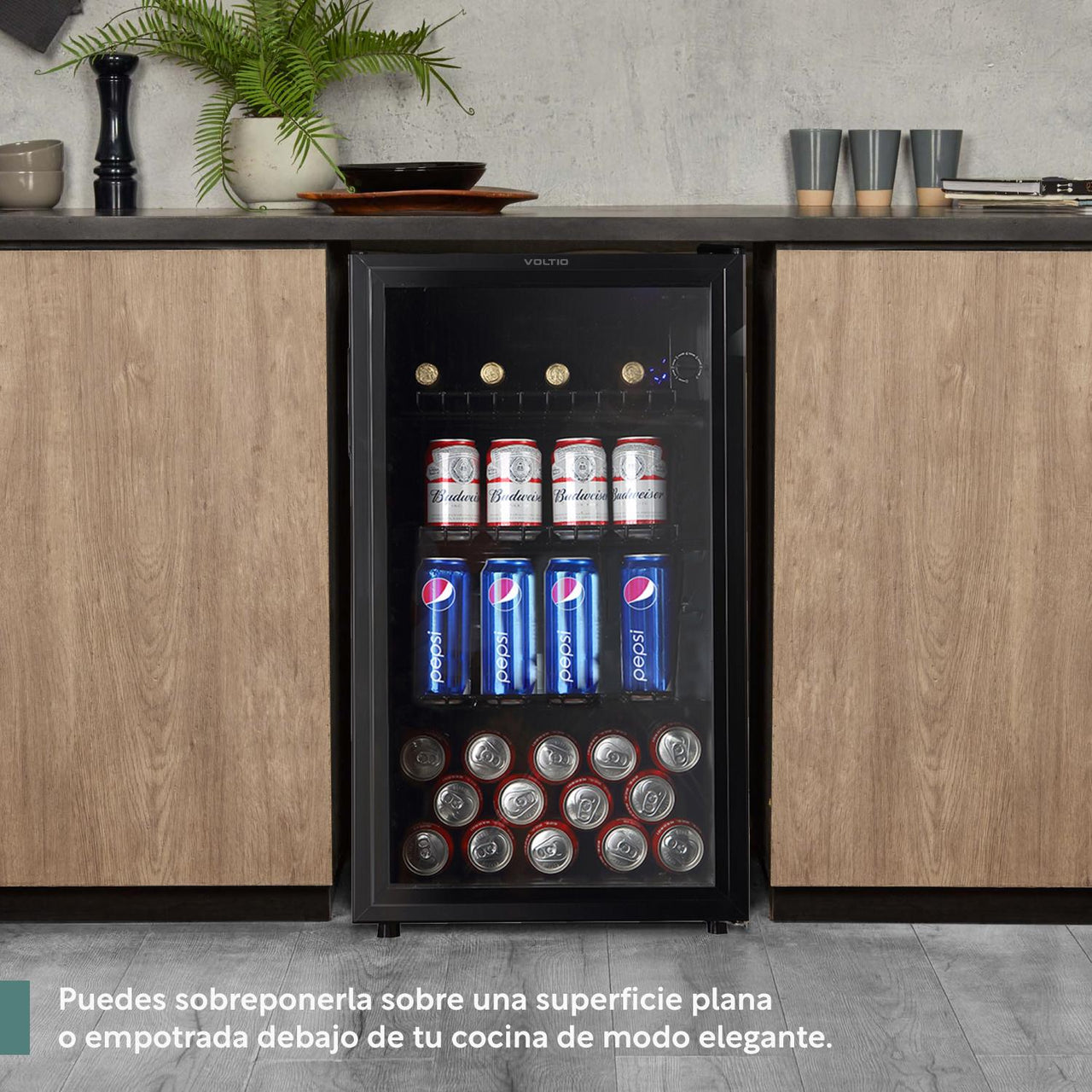 Frigobar Enfriador De Bebidas Refrigerador 85 Litros con Luz