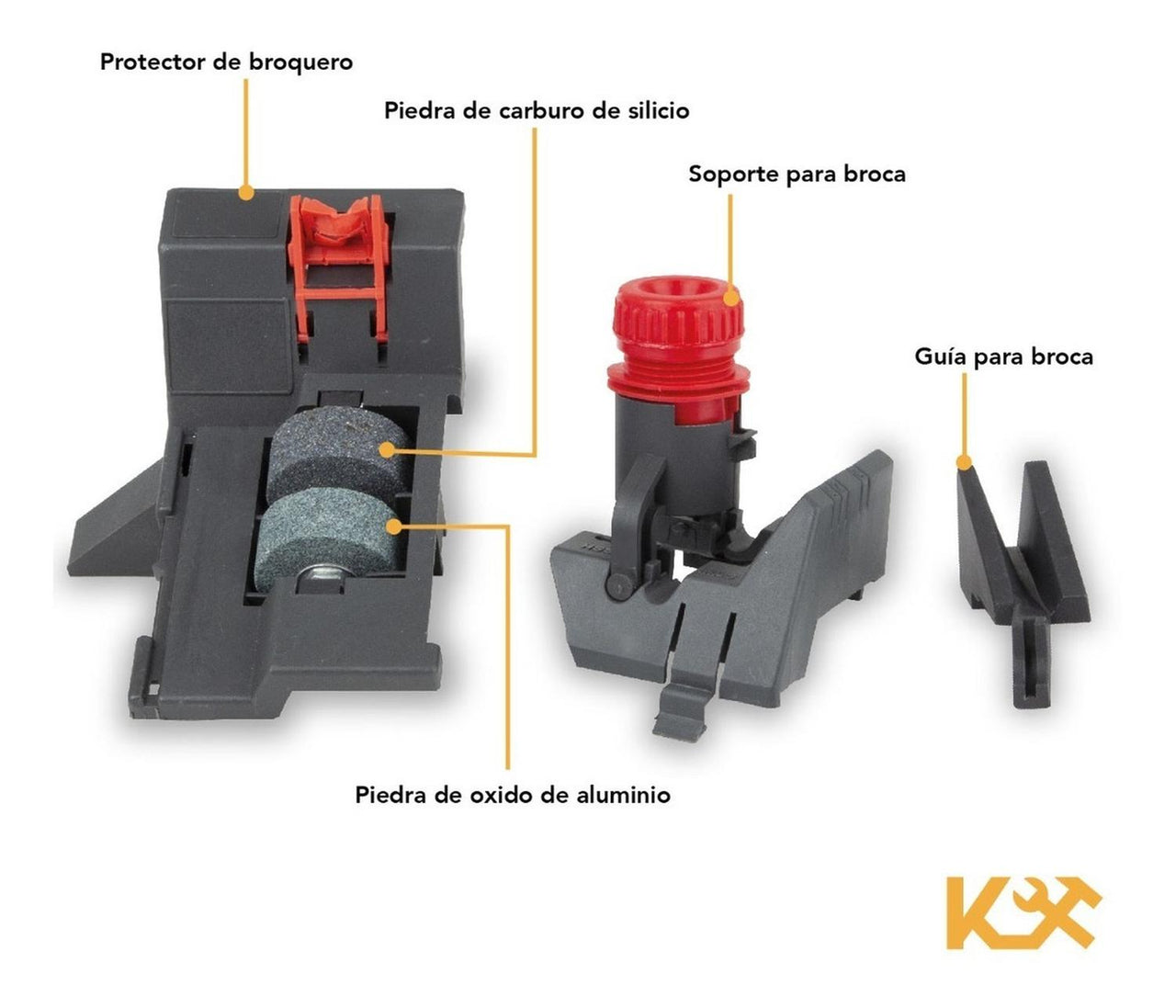 Afilador para Broca Alta Velocidad Taladro 3/32" a 1/2" 403198 Kingsman