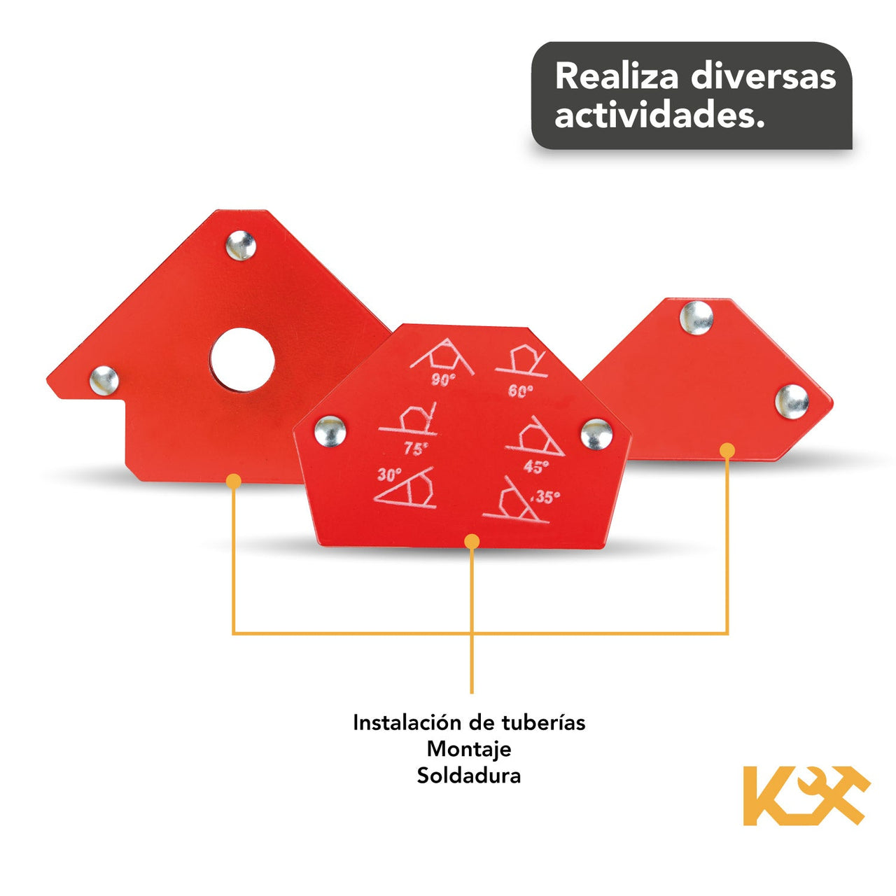 Escuadra Magnetica Para Soldar 6 Piezas Esquina 30 a 135 Grados300584