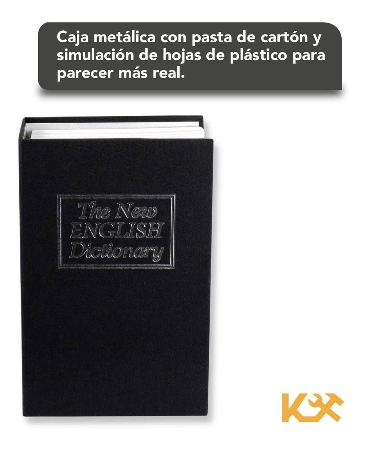 Caja Valor Camuflaje Forma de Libro Plastico 18 cm Con Combinación Negro TS0209M Kingsman