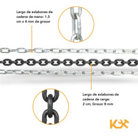 Thumbnail for Polipasto Garrucha 3 Toneladas con Cadena de 3 metros Grosor 8 mm Manual300482