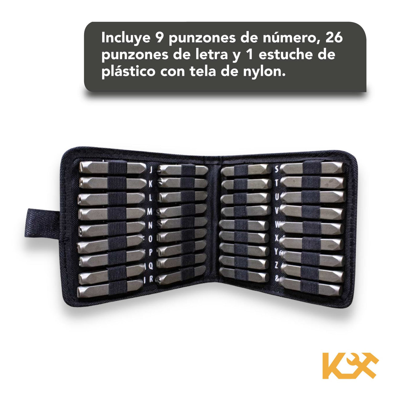 Punzon Letra y Número Juego con 36 Piezas 6 mm Kingsman300331