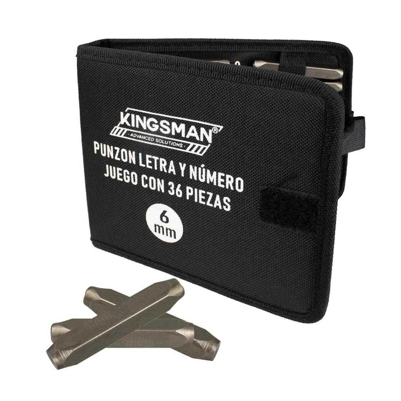 Punzon Letra y Número Juego con 36 Piezas 6 mm Kingsman300331